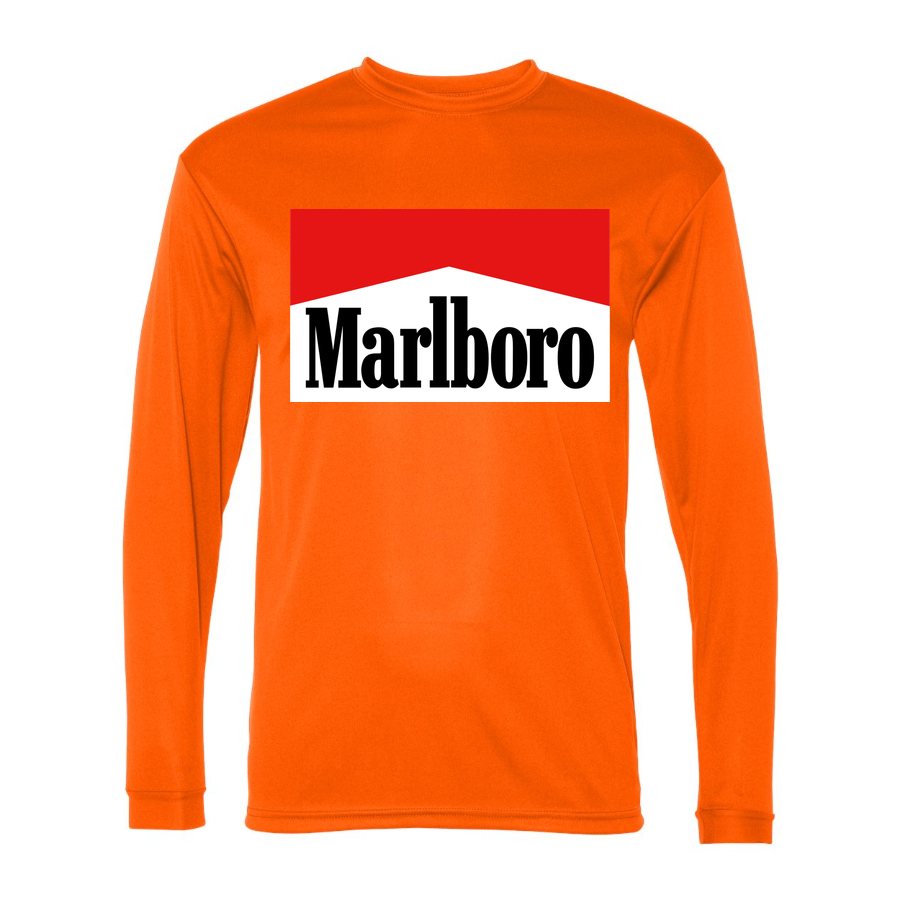 Men's Marlboro Polyester Long Sleeve T-Shirt - Safety Orange