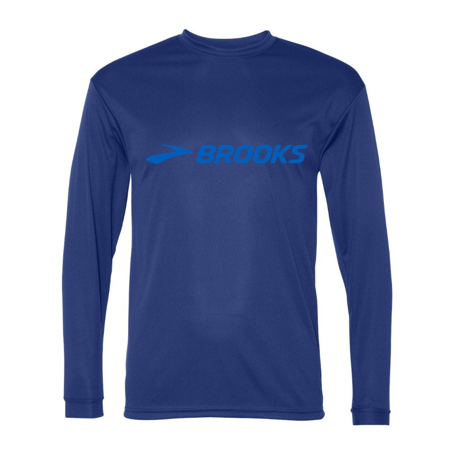 Men's Brooks Polyester Long Sleeve T-Shirt - Royal Blue