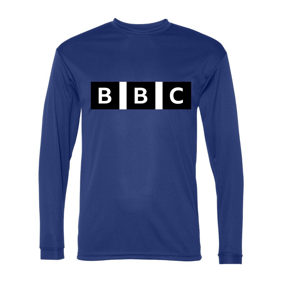 Men's bbc Polyester Long Sleeve T-Shirt - Royal Blue