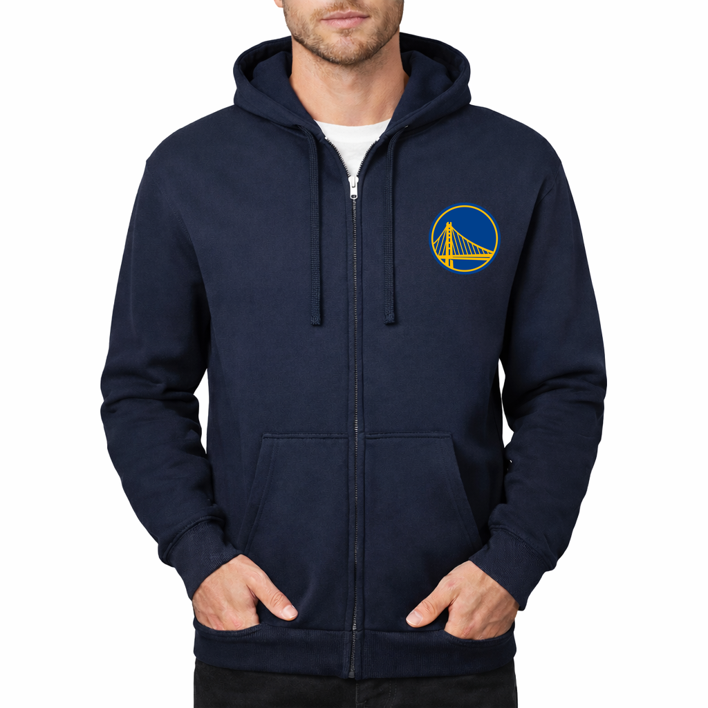 Men's Golden State Warriors Zipper Hoodie - Navy
