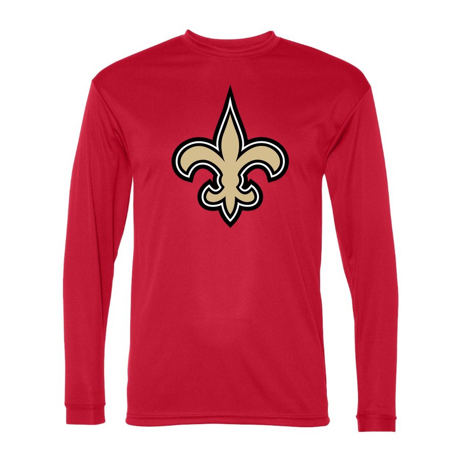 Men's New Orleans Saints Polyester Long Sleeve T-Shirt - Red