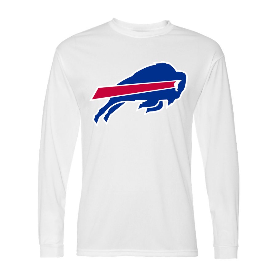 Men's Buffalo Bills Polyester Long Sleeve T-Shirt - White