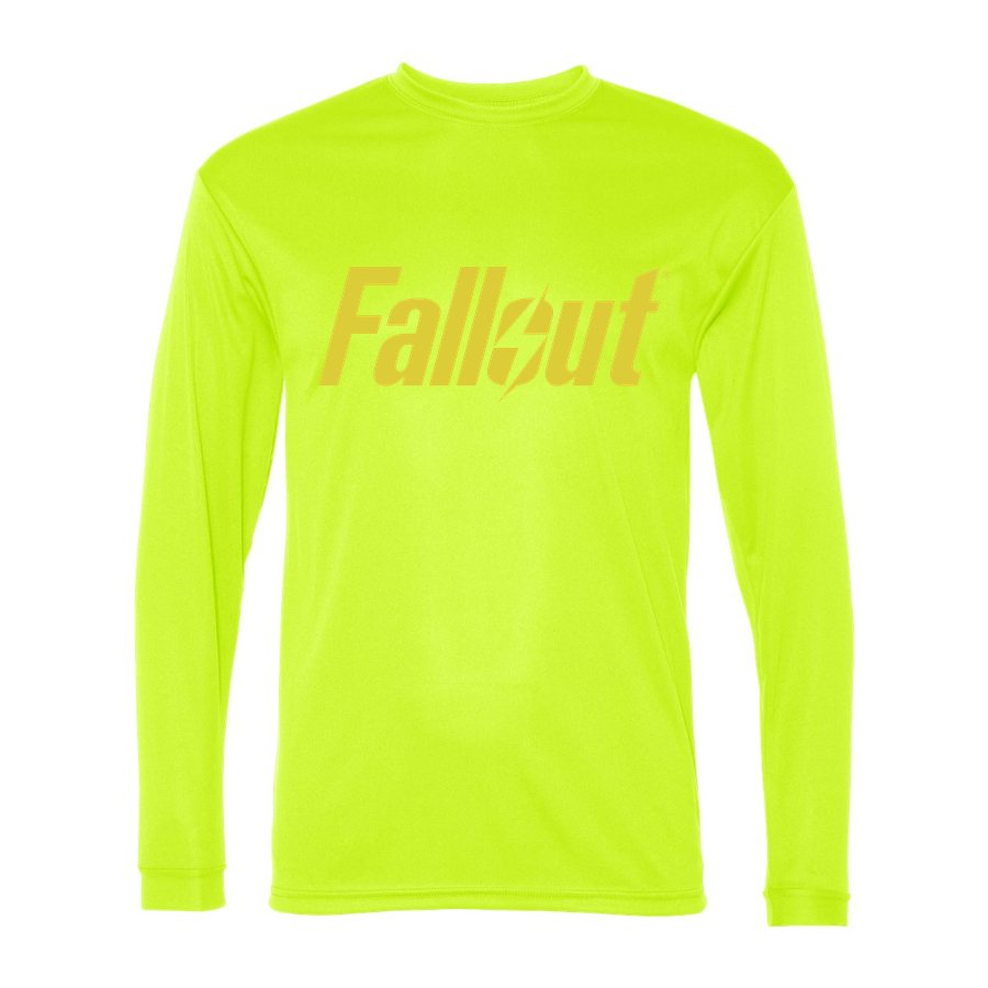 Men's Fallout Polyester Long Sleeve T-Shirt - Safety Yellow