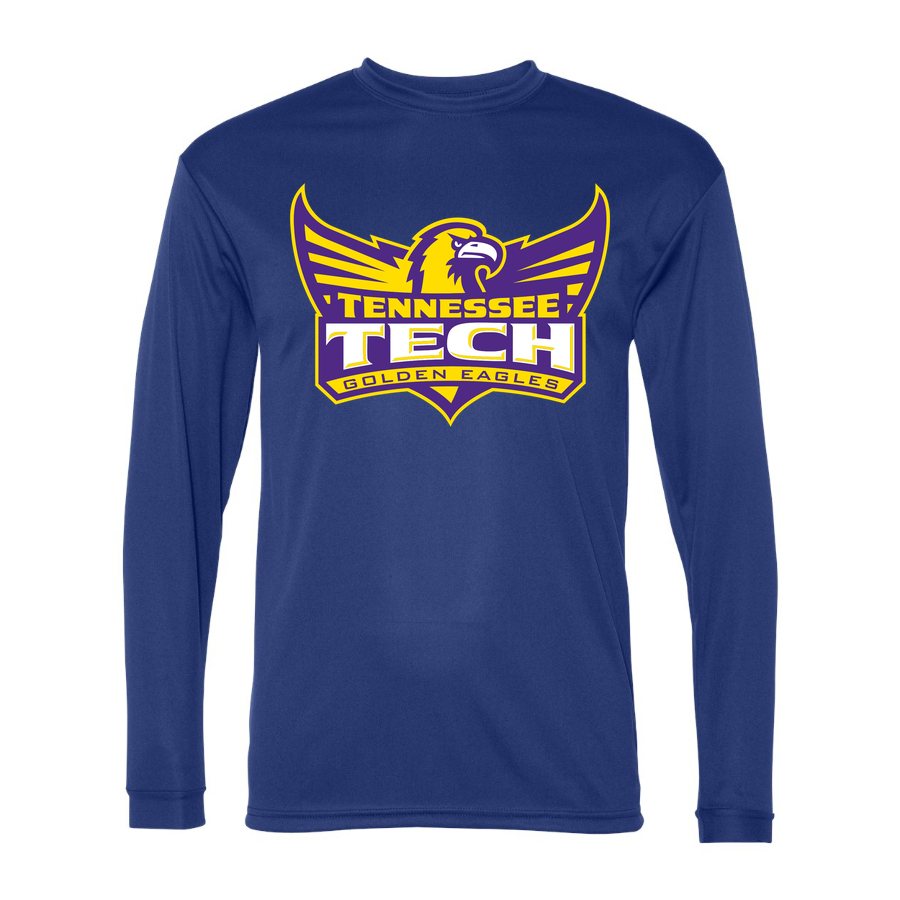 Men's Tennessee Tech Golden Eagles Polyester Long Sleeve T-Shirt - Royal Blue