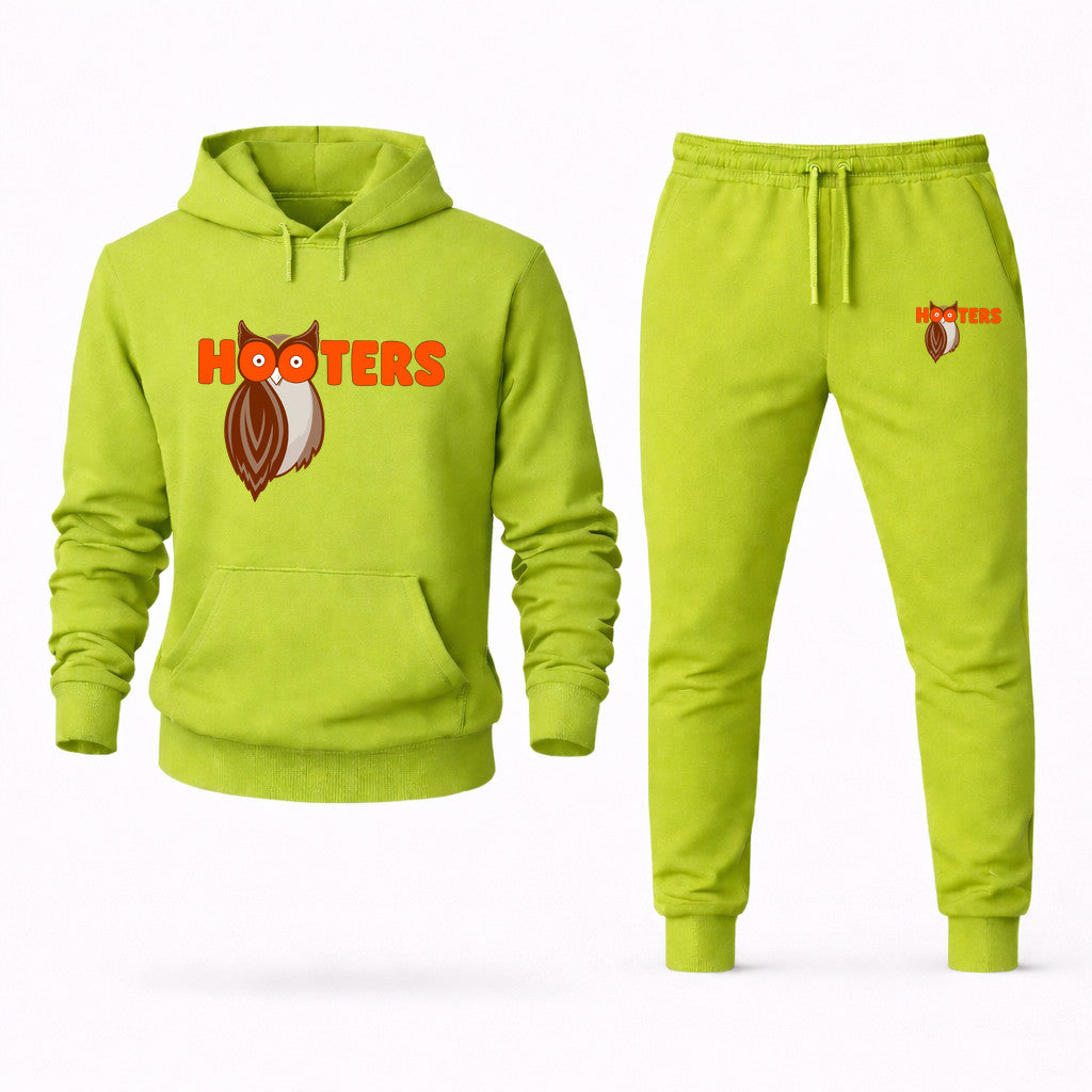 Hooters Hoodie and Joggers Set - Lime Green