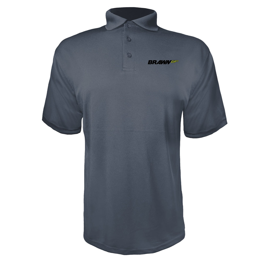 Brawn GP Charcoal polyester polo