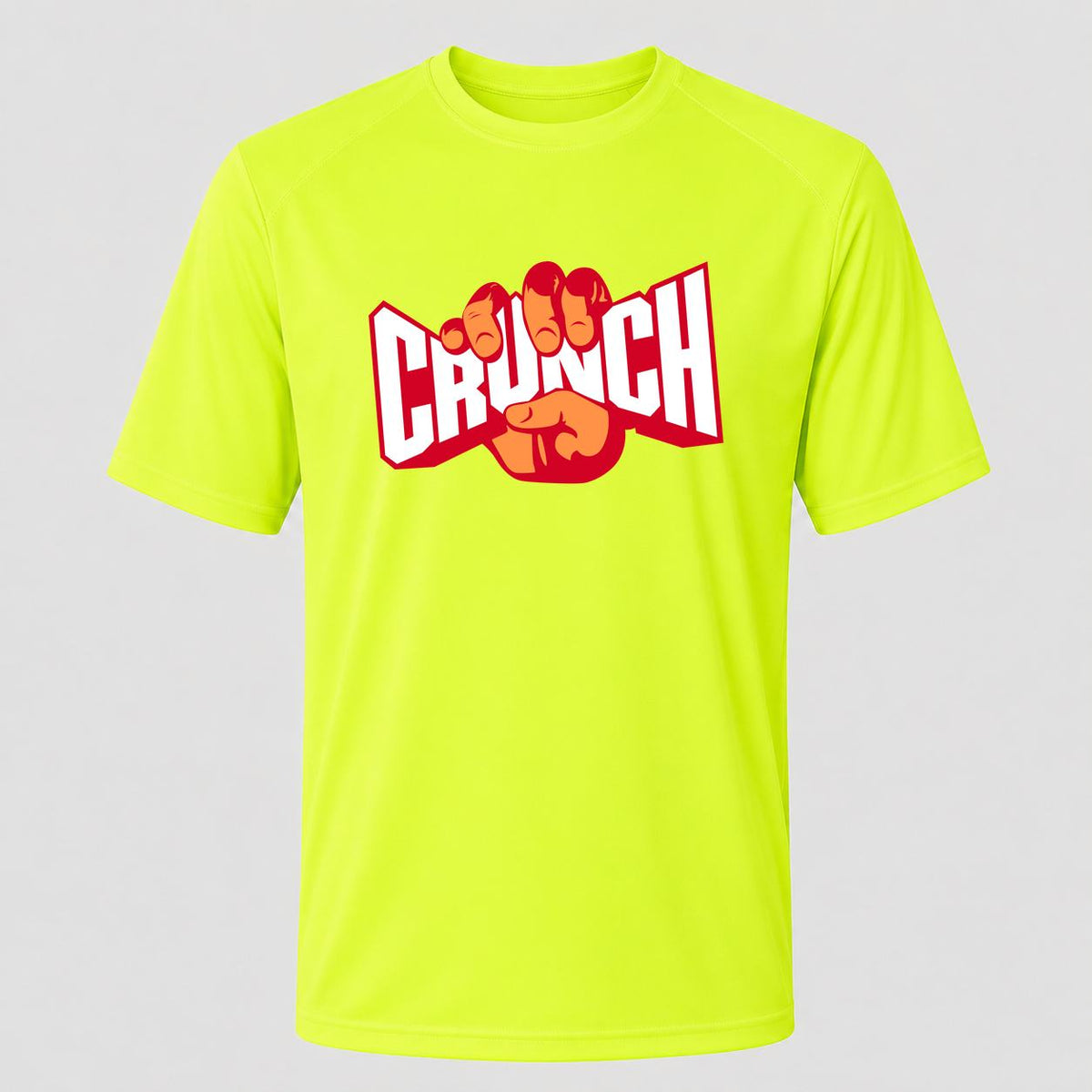 Men's Crunch Fitness Performance T-Shirt - Safety Green