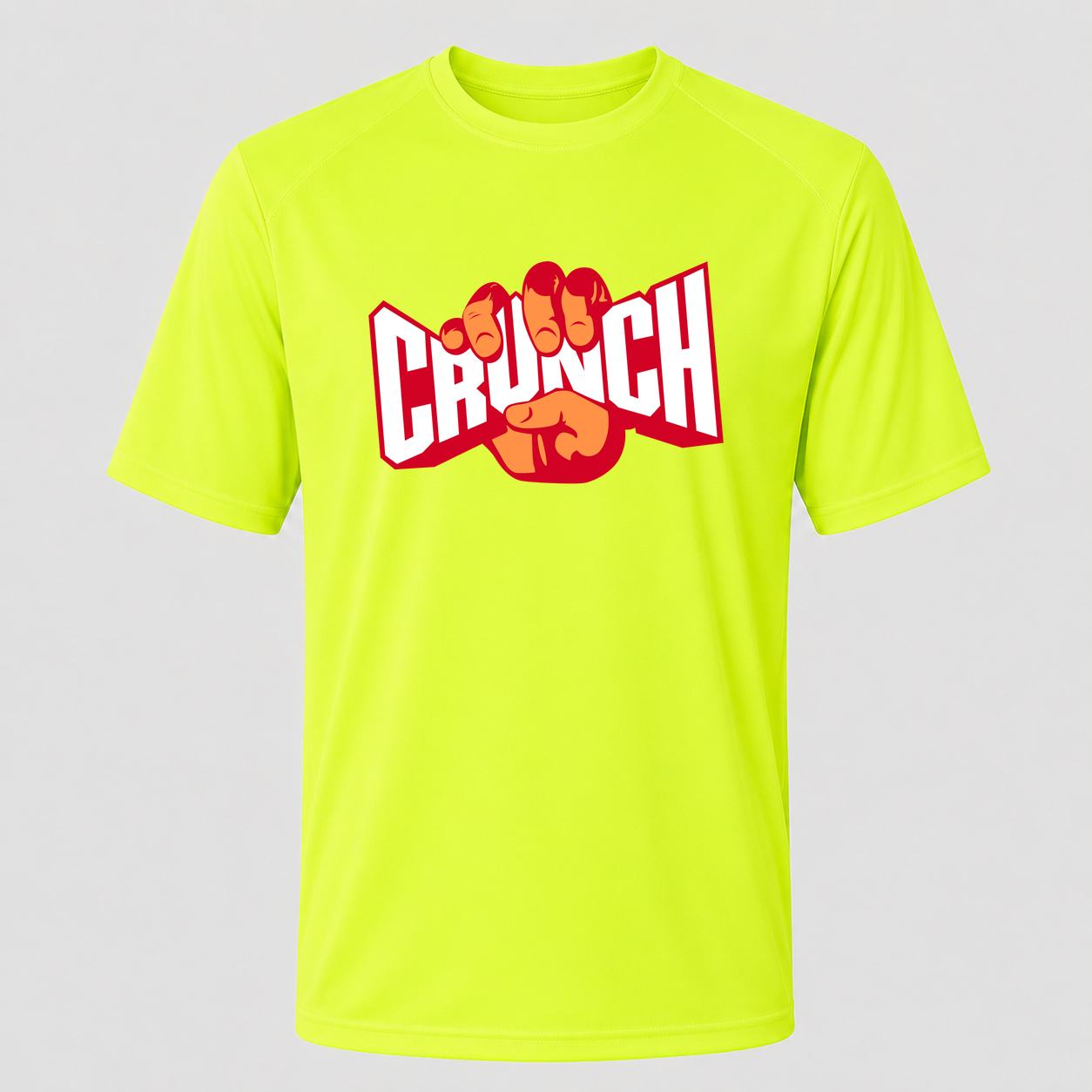 Men's Crunch Fitness Performance T-Shirt - Safety Green