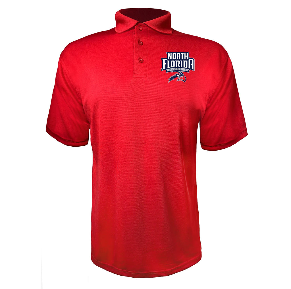 UNF Ospreys Red polyester polo