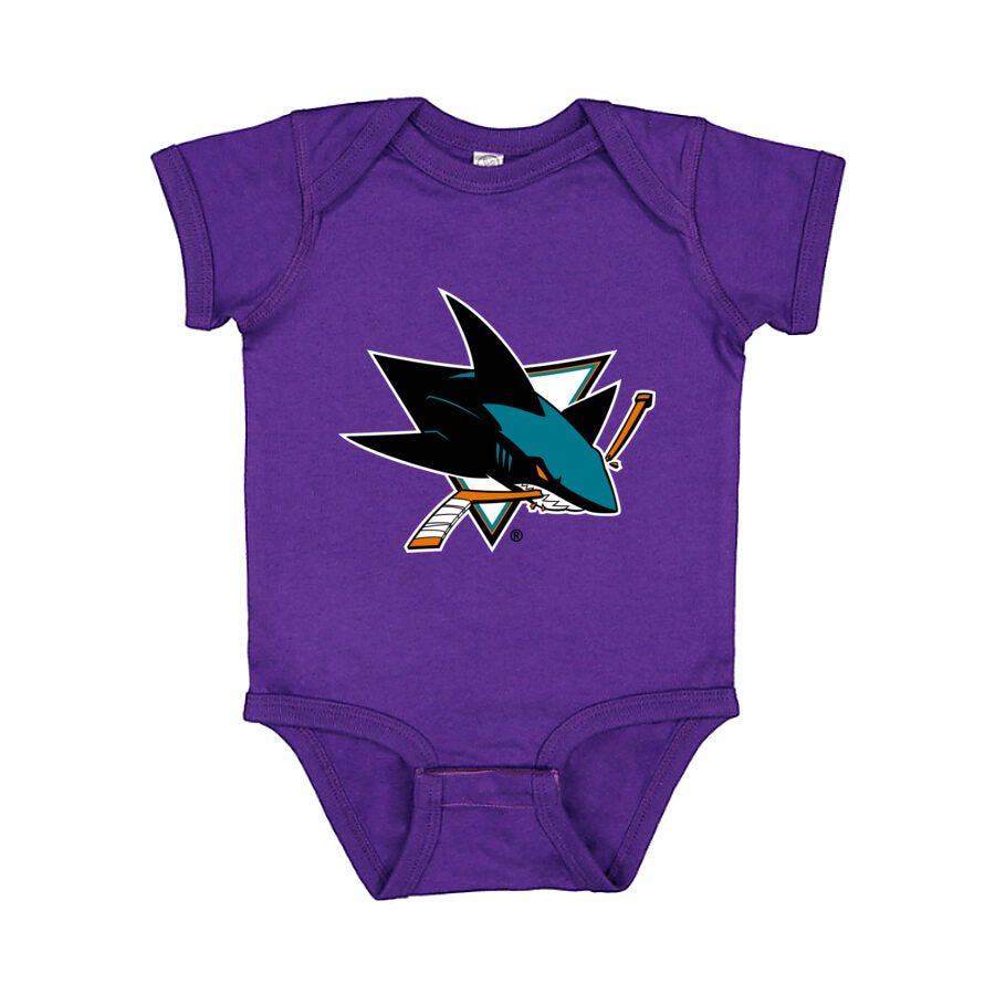San Jose Sharks Baby Romper Onesie - Purple