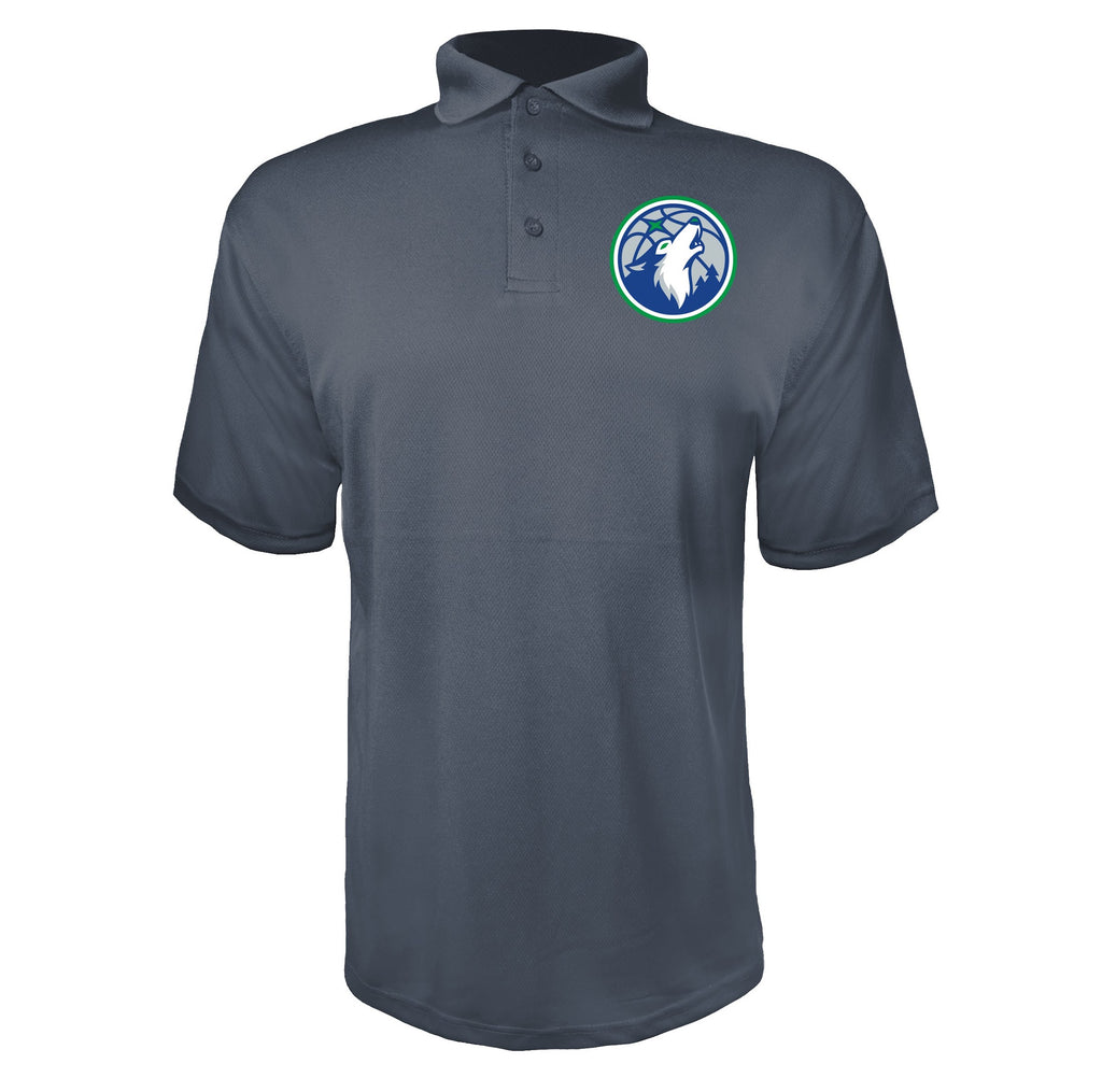 Minnesota Timberwolves Charcoal polyester polo
