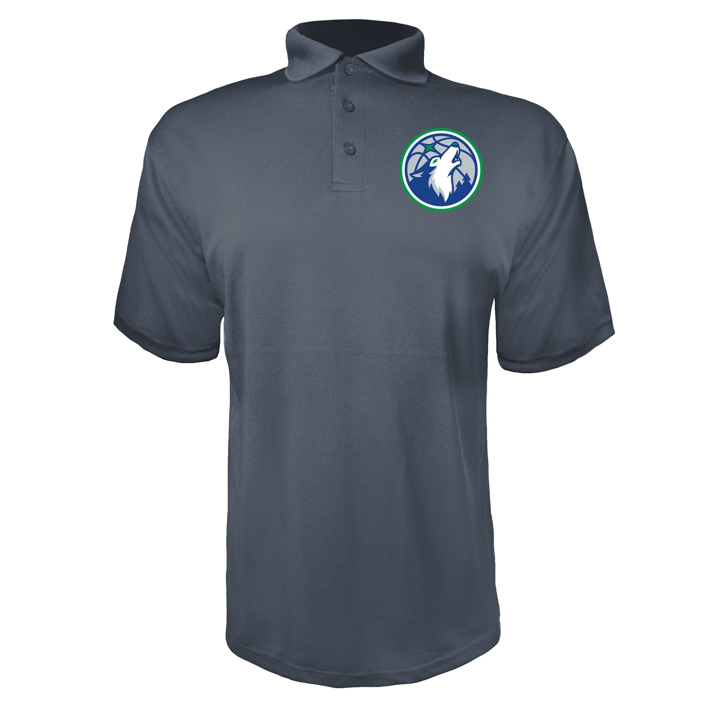 Minnesota Timberwolves Charcoal polyester polo
