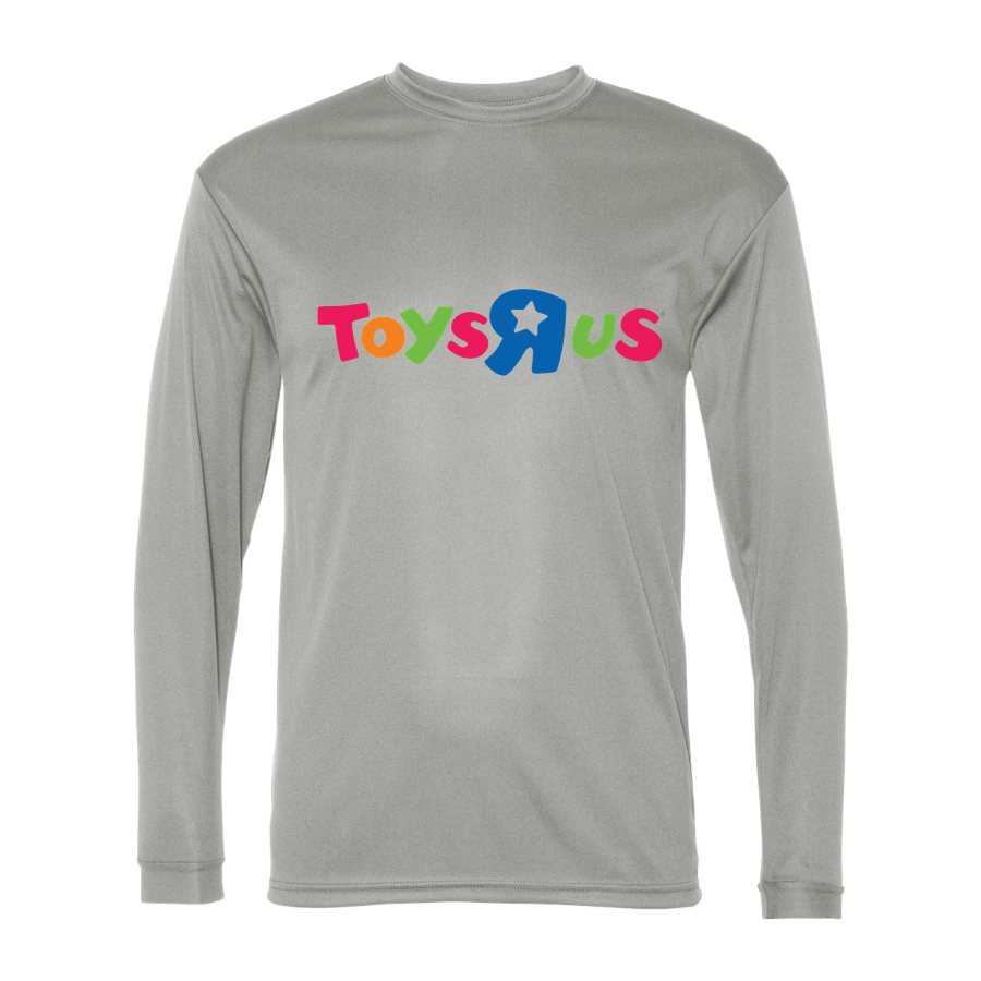 Men's Toys R Us Polyester Long Sleeve T-Shirt - Silver