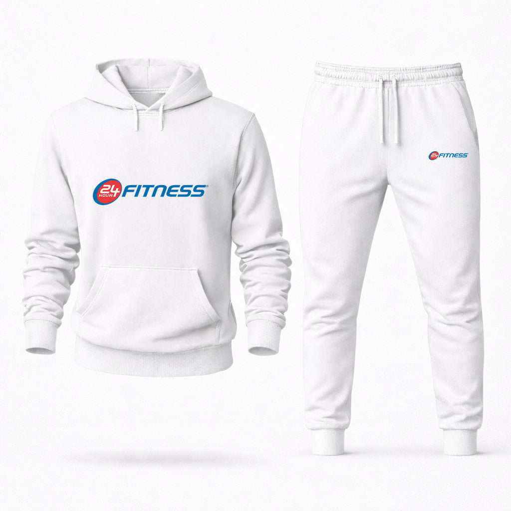 24 Hour Fitness Hoodie and Joggers Set - White