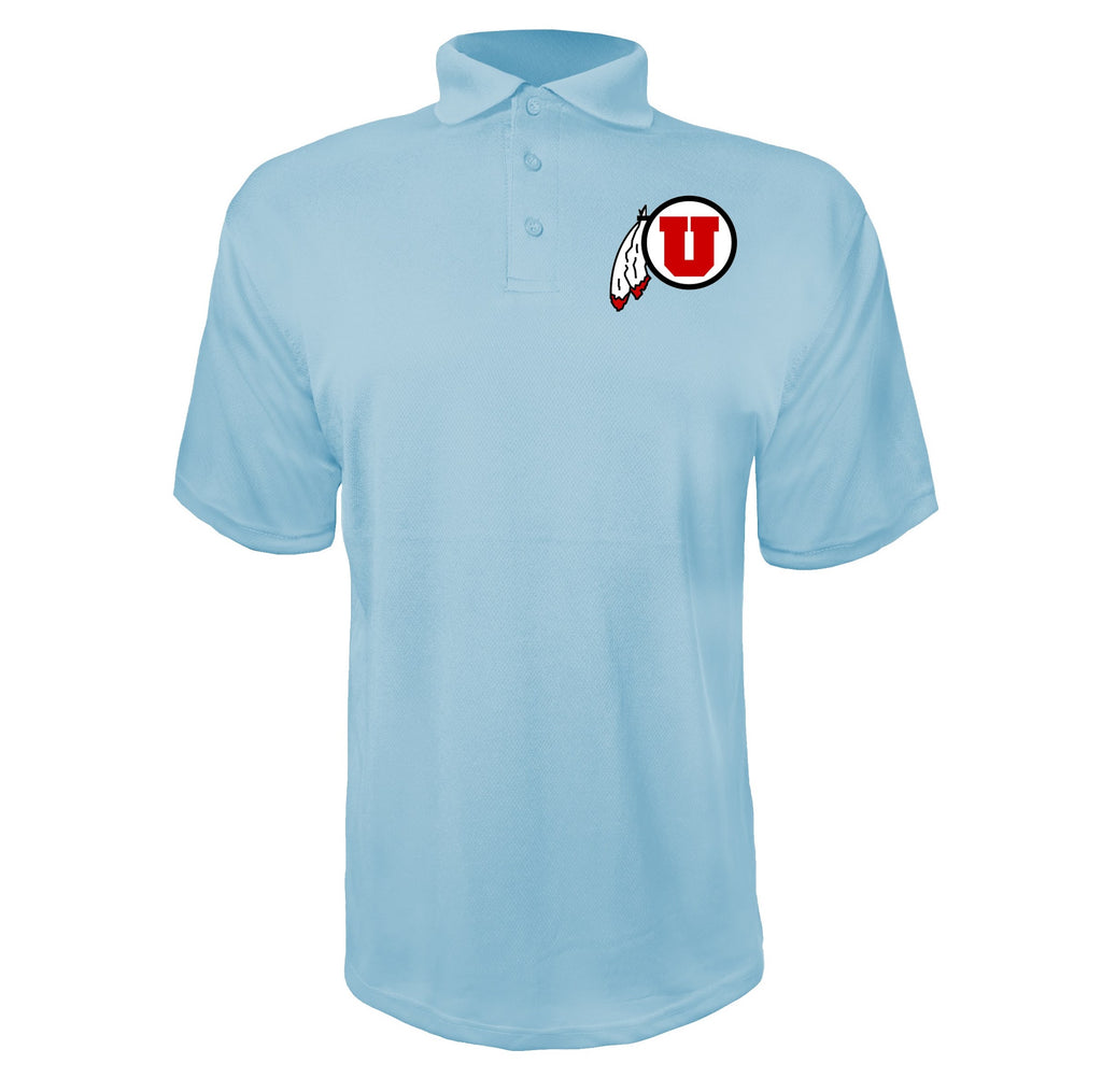 Utah Utes Sky Blue polyester polo