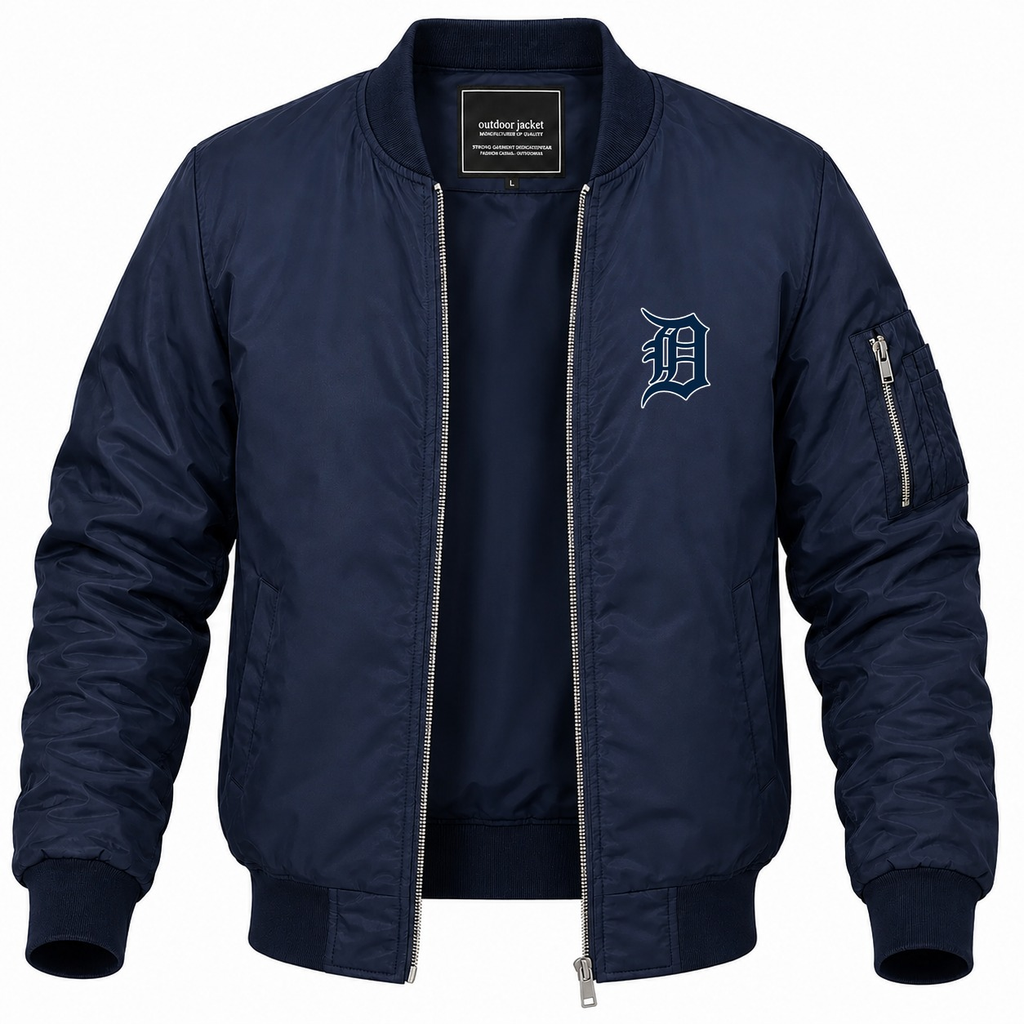 Men's Detroit Tigers Lightweight Bomber Jacket - Navy