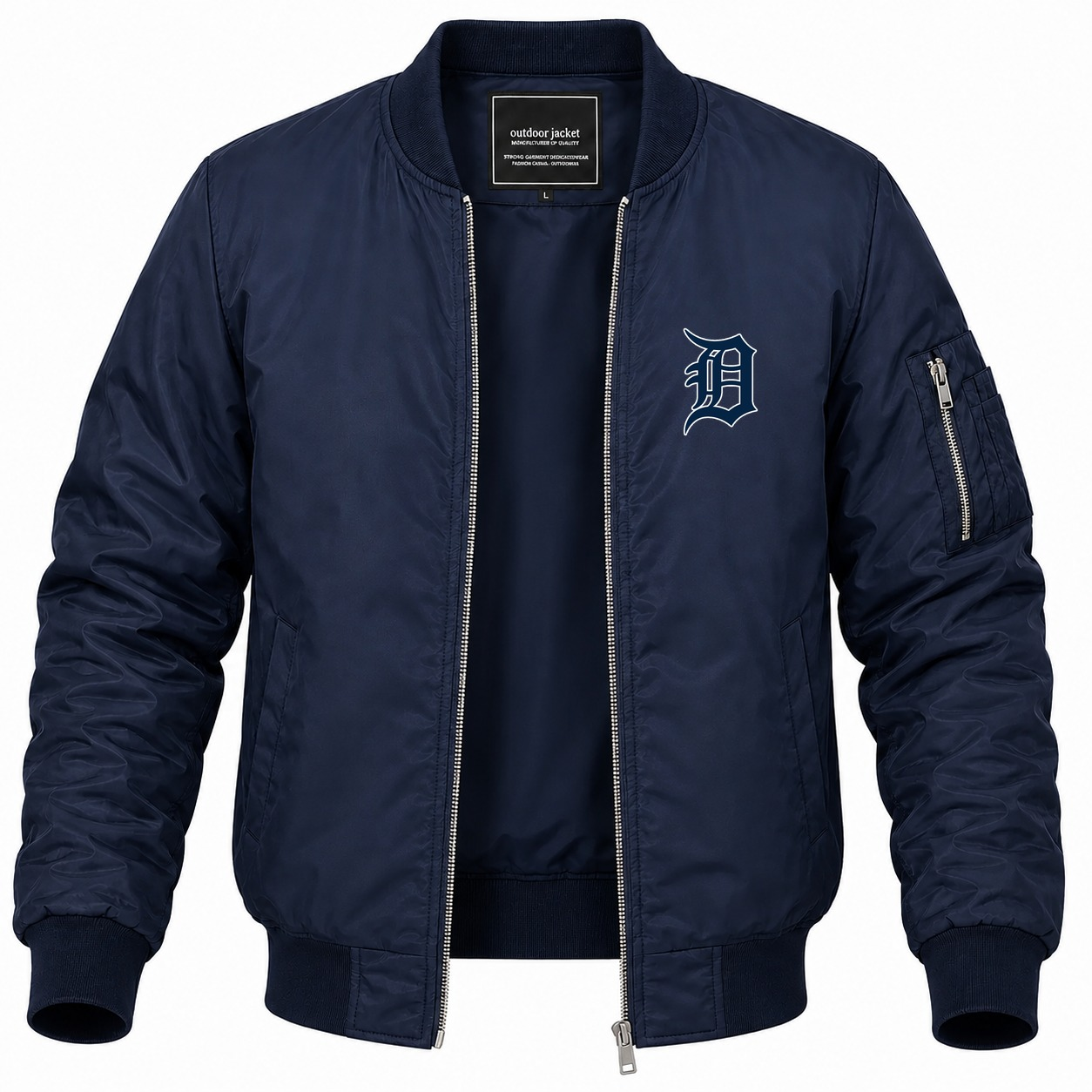 Men's Detroit Tigers Lightweight Bomber Jacket - Navy