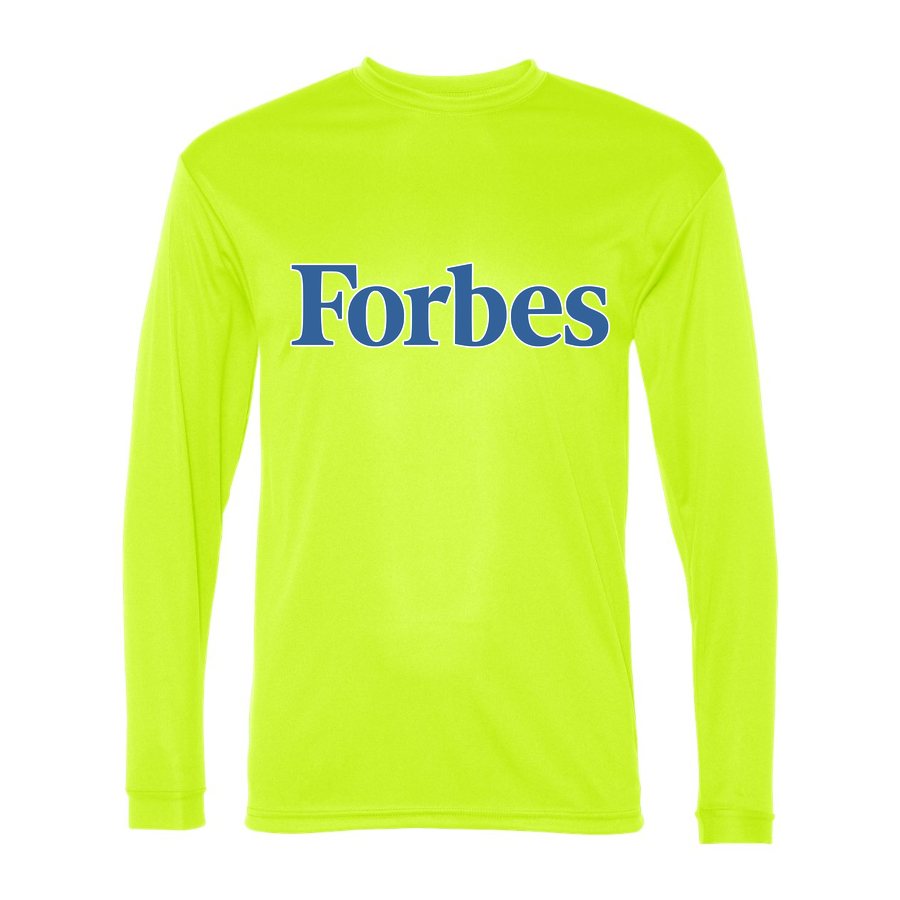 Men's Forbes Polyester Long Sleeve T-Shirt - Safety Yellow