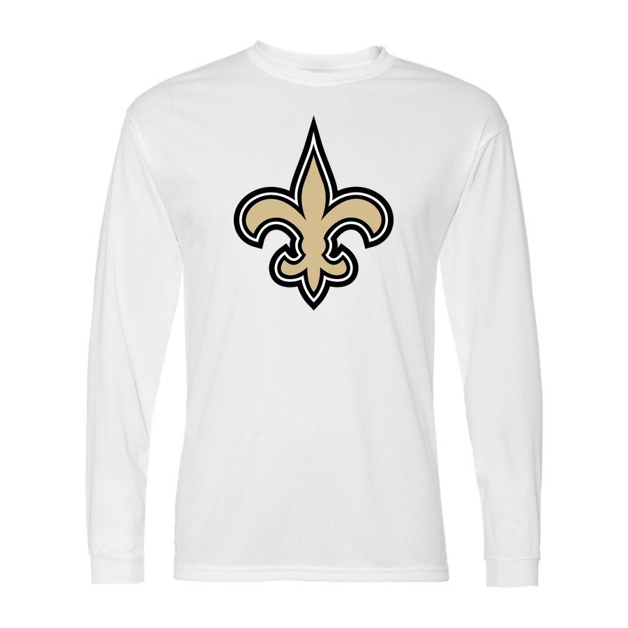 Men's New Orleans Saints Polyester Long Sleeve T-Shirt - White