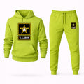 U.S. Army Hoodie and Joggers Set - Lime Green