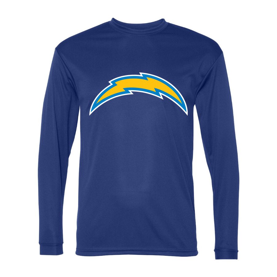 Men's Los Angeles Chargers Polyester Long Sleeve T-Shirt - Royal Blue