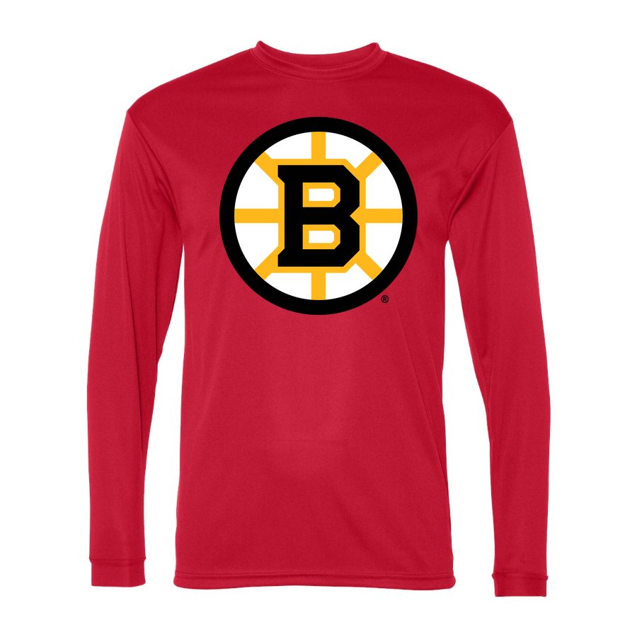 Men's Boston Bruins Polyester Long Sleeve T-Shirt - Red