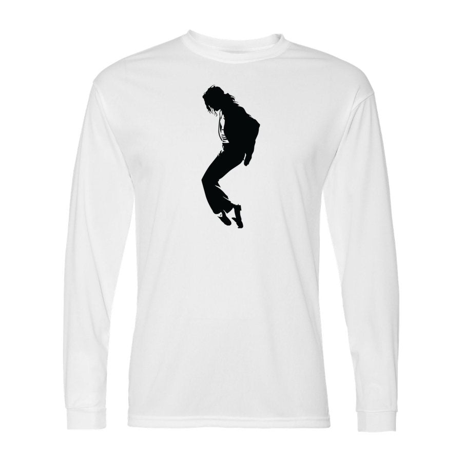 Men's Michael Jackson Polyester Long Sleeve T-Shirt - White