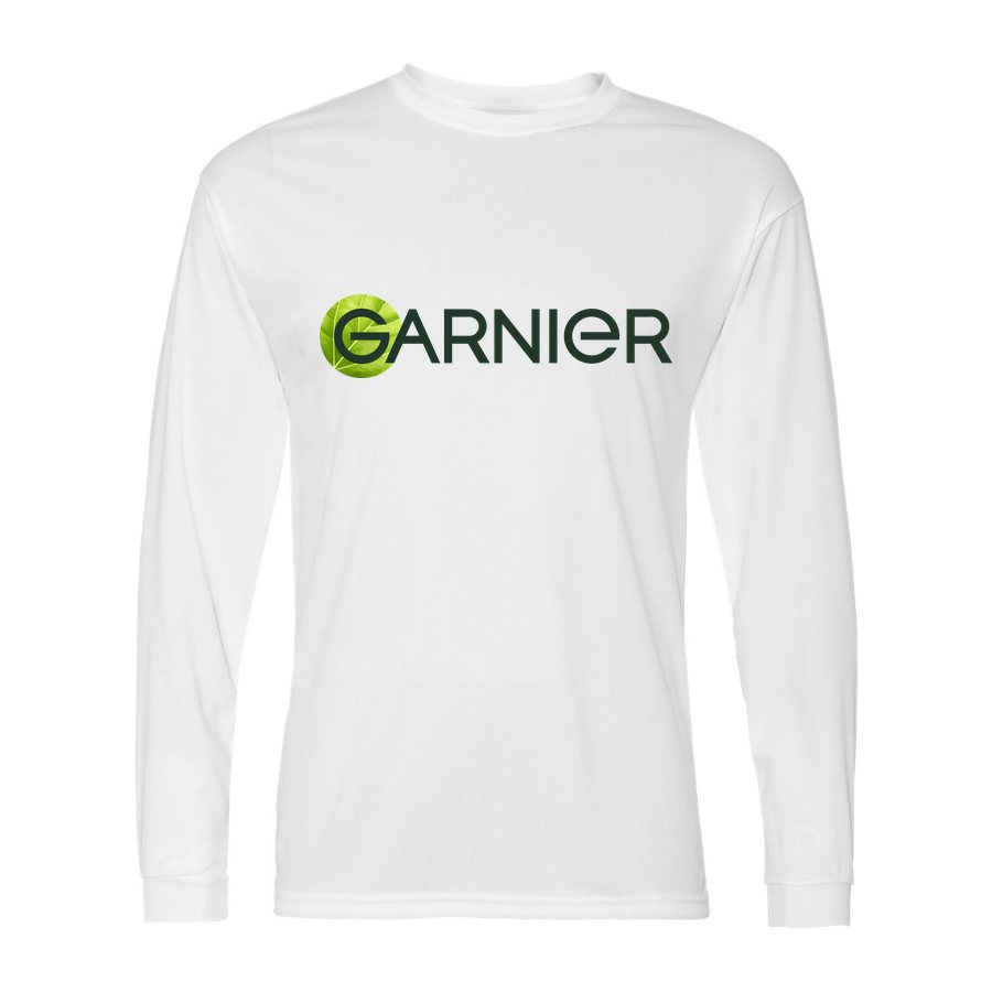 Men's Garnier Polyester Long Sleeve T-Shirt - White