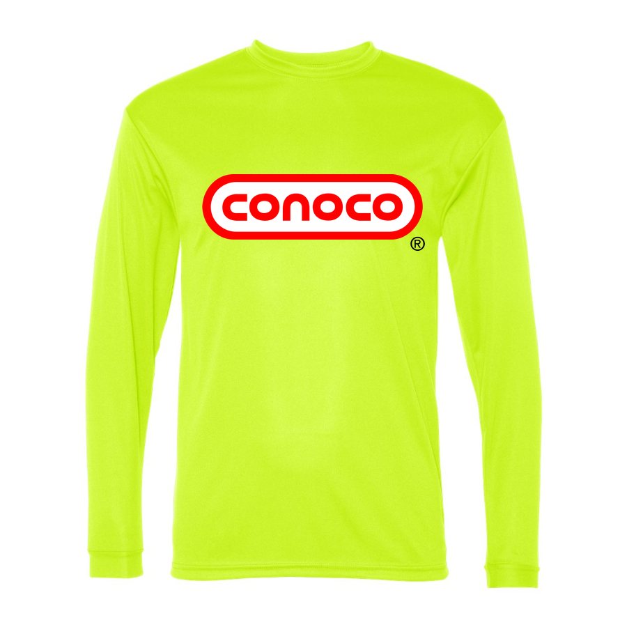 Men's Conoco Polyester Long Sleeve T-Shirt - Safety Yellow