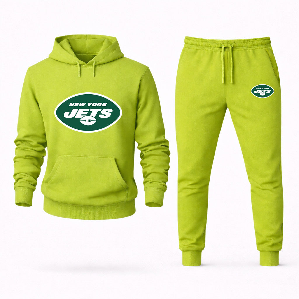 New York Jets Hoodie and Joggers Set - Lime Green