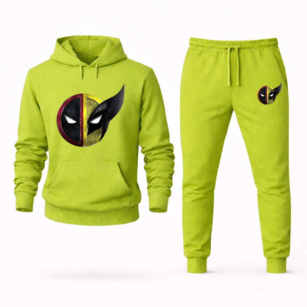 Deadpool & Wolverine Hoodie and Joggers Set - Lime Green