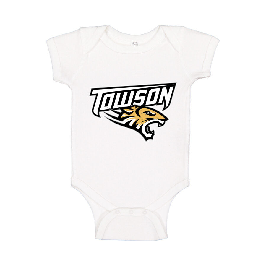 Towson Tigers Baby Romper Onesie - White