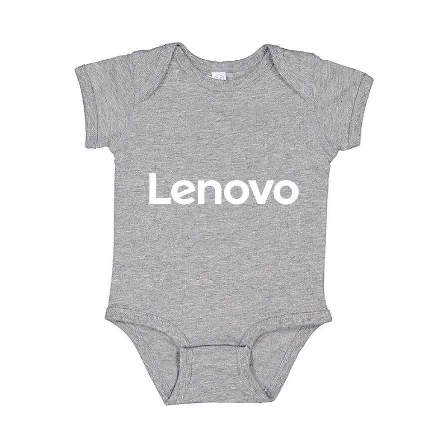 Lenovo White Logo Baby Romper Onesie - Gray