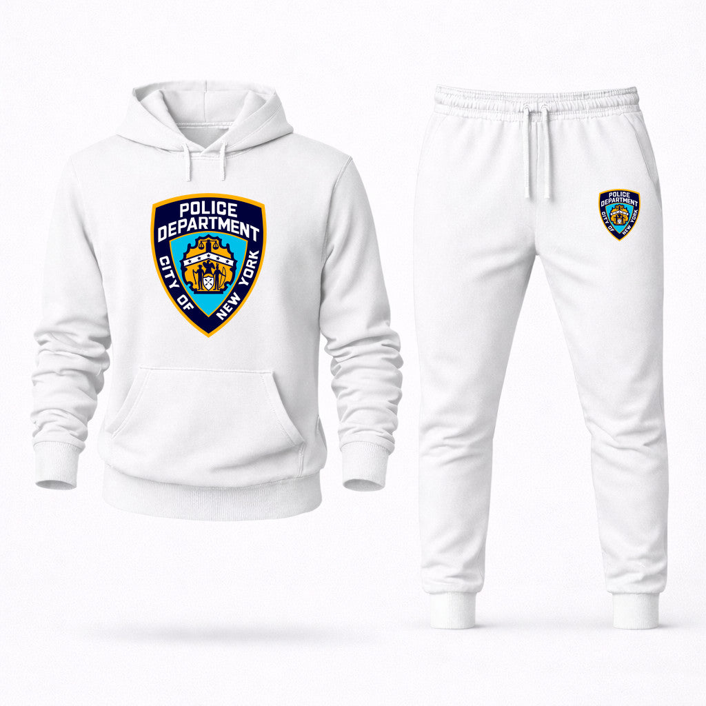 NYPD Hoodie and Joggers Set - White