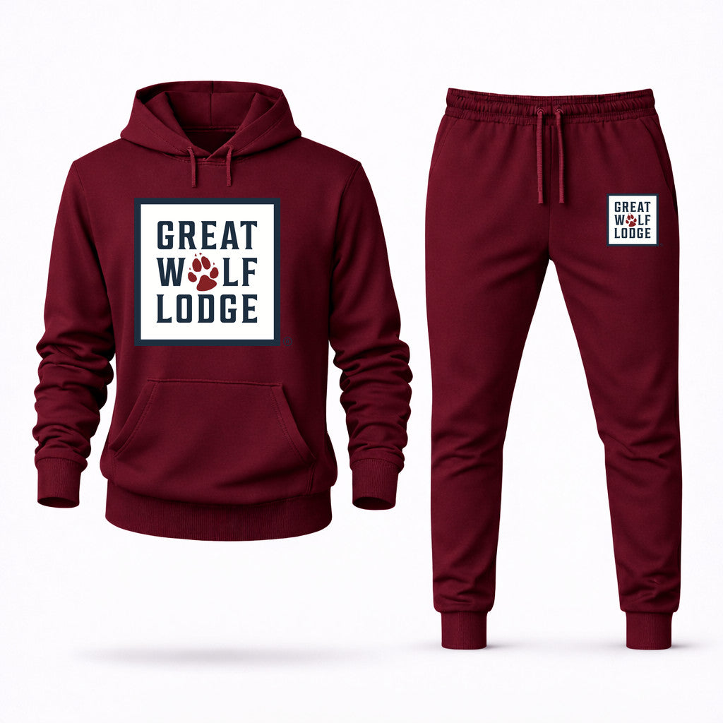 Great Wolf Lodge Hoodie and Joggers Set - Burgundy