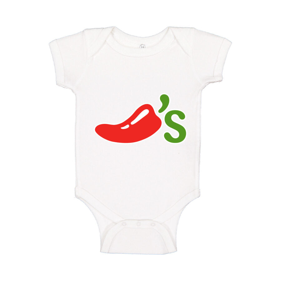 Chili's Baby Romper Onesie - White