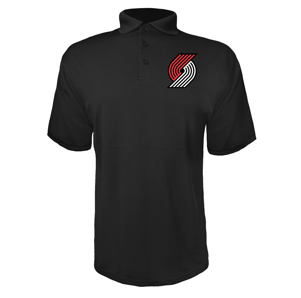 Portland Trail Blazers Black polyester polo