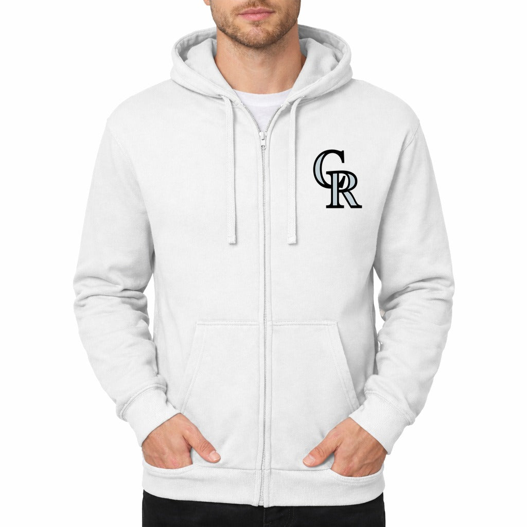 Men's Colorado Rockies Zipper Hoodie - White