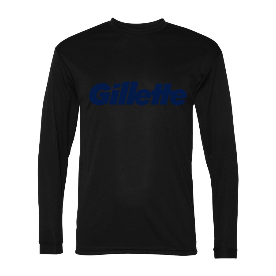 Men's Gillette Polyester Long Sleeve T-Shirt - Black