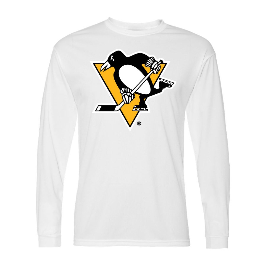 Men's Pittsburgh Penguins Polyester Long Sleeve T-Shirt - White