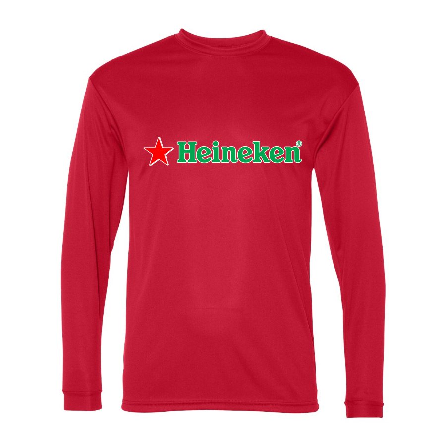 Men's Heineken Polyester Long Sleeve T-Shirt - Red