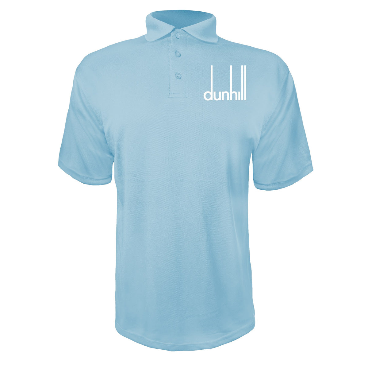 Dunhil men's polyester polo in Sky Blue