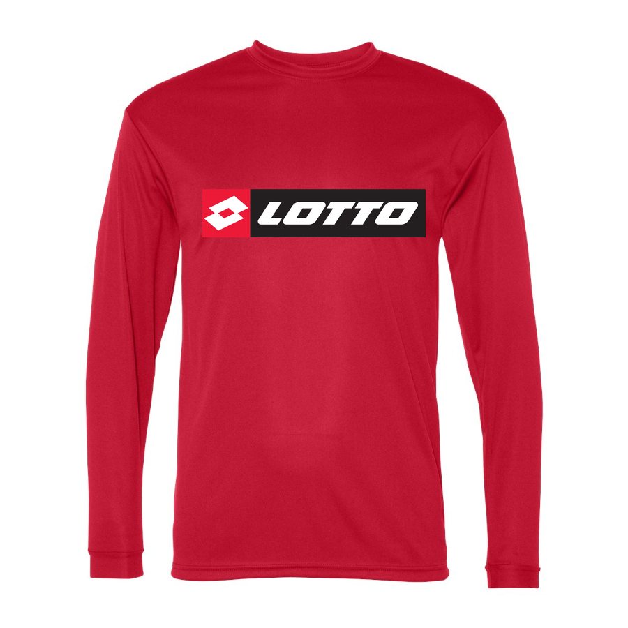 Men's Lotto Polyester Long Sleeve T-Shirt - Red