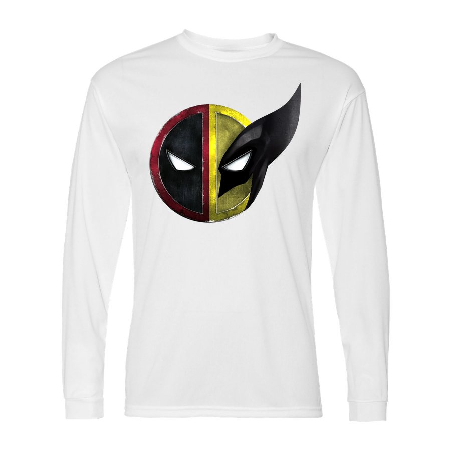 Men's deadpool & wolverine Polyester Long Sleeve T-Shirt - White