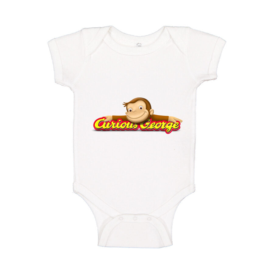 Curious George Baby Romper Onesie - White