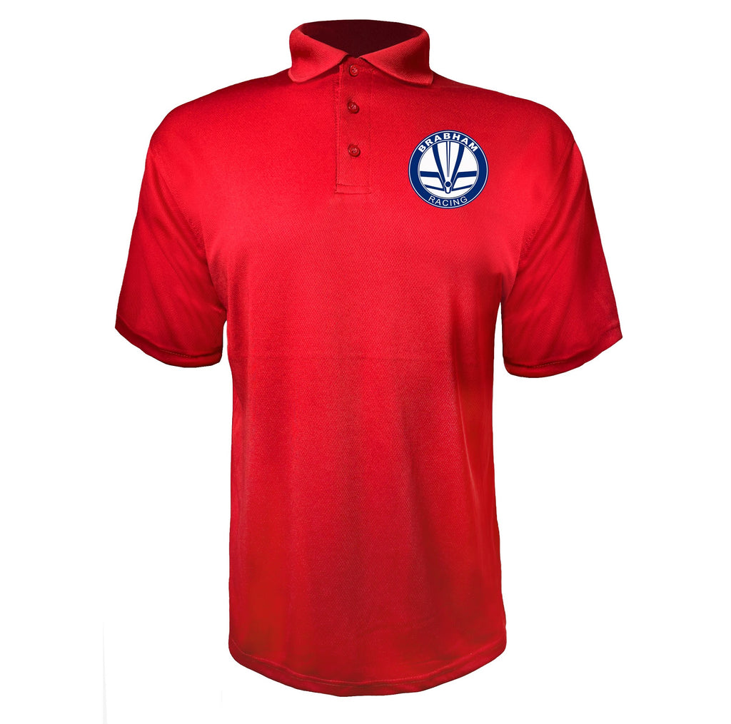 Brabham Racing Red polyester polo