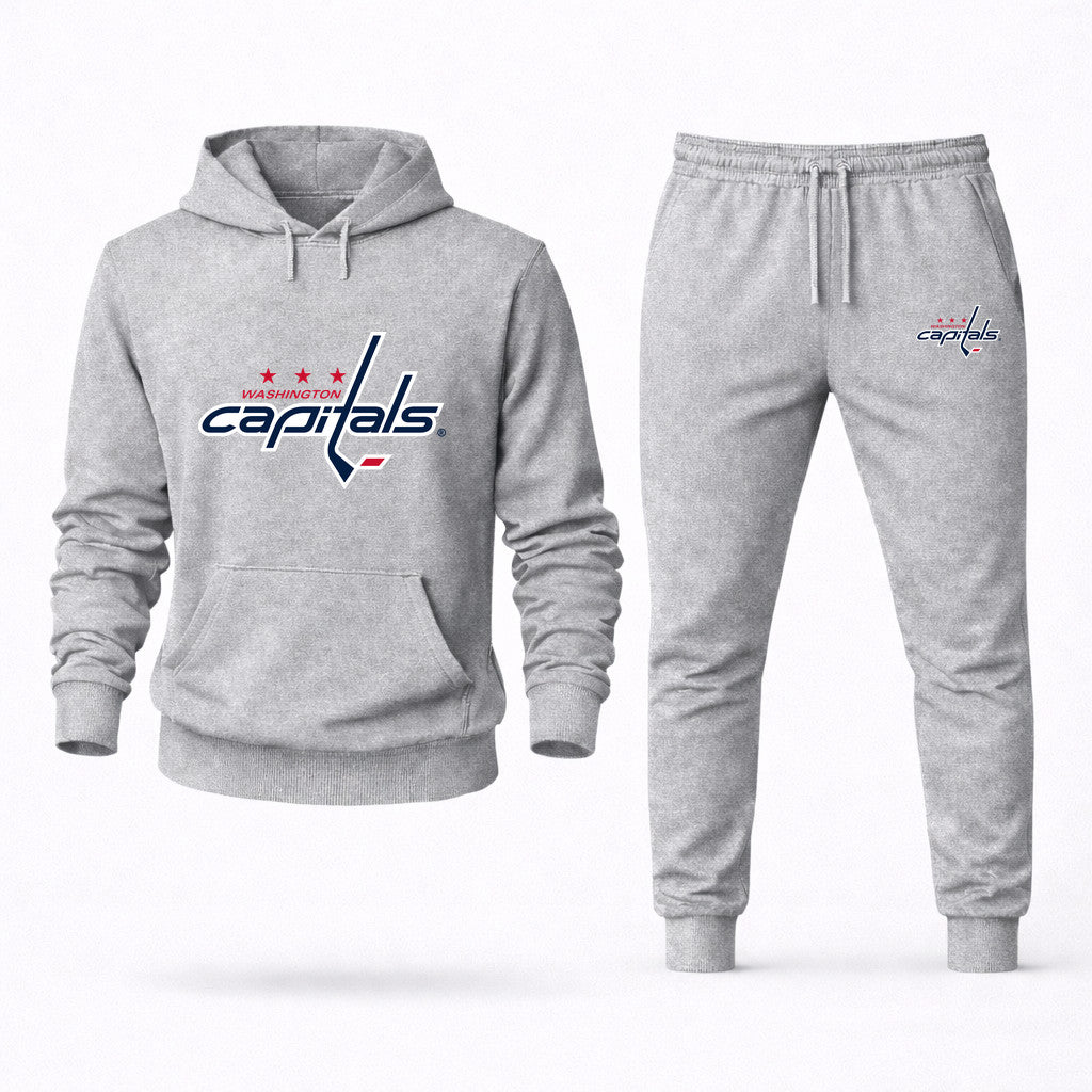Washington Capitals Hoodie and Joggers Set - Grey