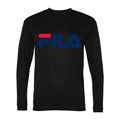 Men's Fila Polyester Long Sleeve T-Shirt - Black