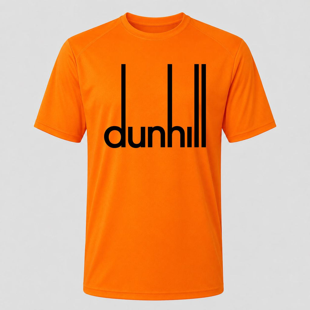 Men's Dunhill Black Performance T-Shirt - Orange