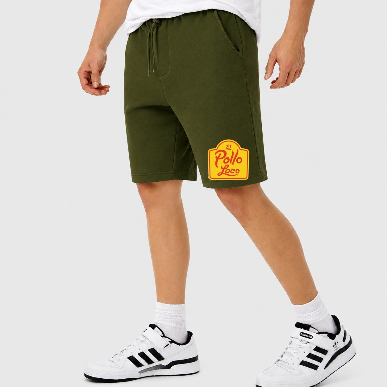 Men's El Pollo Loco Cotton Shorts - Army Green